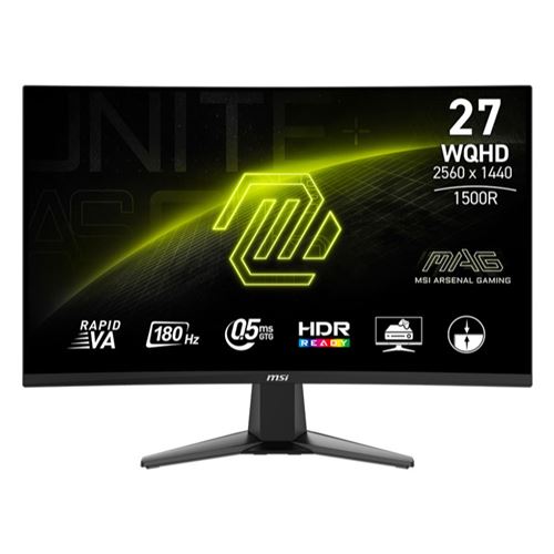 MSI MAG 27CQ6F Gaming Skærm 27" WQHD 180 Hz – Ekstrem Hastighed og Total Indlevelse