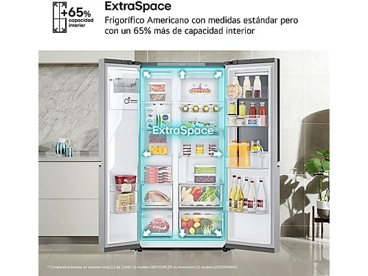 LG InstaView GSXE90MBAD Side-by-Side Køleskab – Stor kapacitet, elegant design og smart teknologi