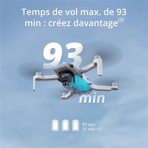 Drone-Dji-Mini-4K-Fly-More-Combo-Blanc-4.jpg DJI Mini 4K Fly More Combo Drone – Kompakt, Let og Klar til Fantastiske 4K-Optagelser