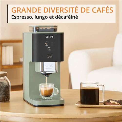 Coffee Crush Kaffemaskine med Kværn – Kompakt Design, Fyldig Smag