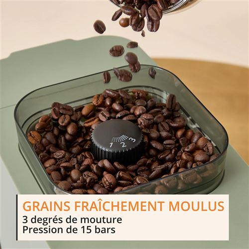 Coffee Crush Kaffemaskine med Kværn – Kompakt Design, Fyldig Smag