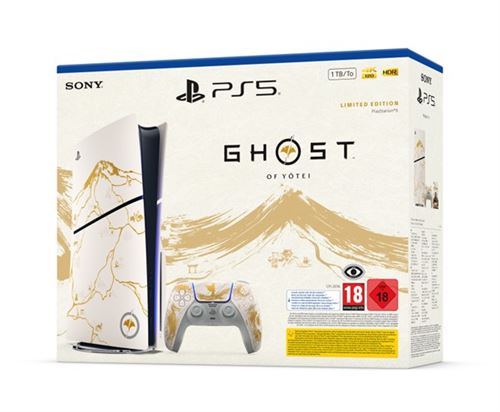 PlayStation 5 Slim Ghost of Yotei Edition – 1 TB SSD med DualSense Controller og Spilkode