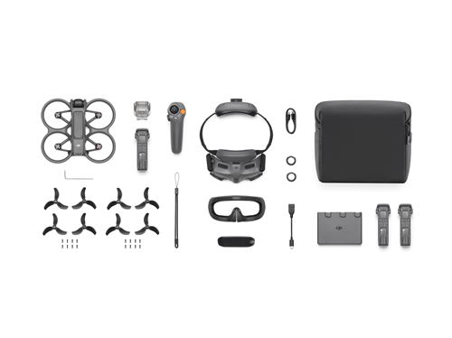 Pack-Drone-DJI-Avata-2-Stabilisateur-RC-Motion-3-Casque-Googles-3-3-batteries-1.jpg DJI Avata 2 Fly More Combo Drone – Immersiv Flyveoplevelse med 3 Batterier