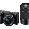Sony Alpha 6400 Dobbelt Kit – APS-C Hybridkamera med 24,2 MP, 4K Video og Ekstra Batteri