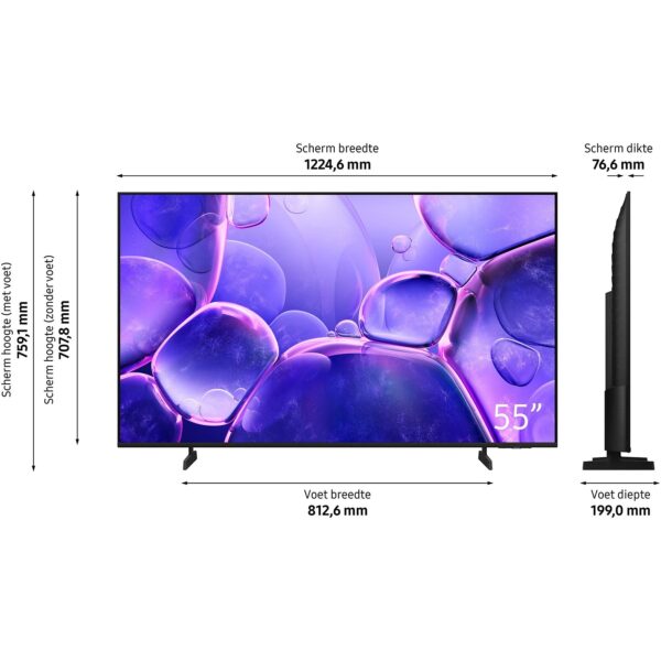 Samsung 55" Crystal UHD U8000F (2025) Smart TV – 4K UHD med levende farver og elegant design
